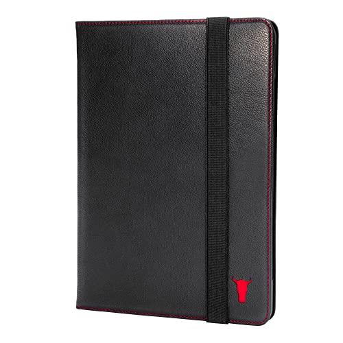 TORRO Lederhülle Kompatibel Mit iPad 9., 8., und 7. Generation (10.2") - Echtes Leder Hülle Mit Standfunktion und Sleep/Wake-Funktion (Schwarz) von TORRO