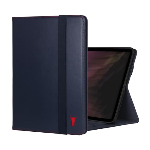 TORRO Lederhülle kompatibel mit iPad Pro 11" 5. Generation - Echtleder iPad Pro 11 2024 Hülle mit Standfunktion und Apple Pencil-Konnektivität (Marineblau) von TORRO