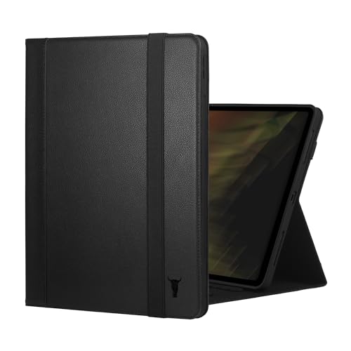 TORRO Lederhülle kompatibel mit iPad Pro 13" - Echtleder iPad Pro 13 2024 Hülle mit Standfunktion und Apple Pencil-Konnektivität (Schwarz) von TORRO