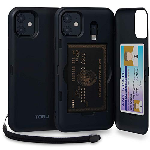 TORU CX PRO für iPhone 11 Hülle Wallet | Stoßfeste Schutzhülle mit verstecktem Kartenhalter und Kartenfach | Spiegel und Handschlaufe inklusive - Schwarz TORU CX PRO für iPhone 11 Hülle Wallet | Stoßfeste Schutzhülle mit verstecktem Kartenhalter und Kartenfach | Spiegel und Handschlaufe inklusive - Schwarz von TORU