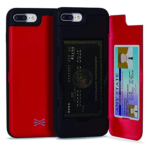TORU CX PRO für iPhone 8 Plus/iPhone 7 Plus Hülle Wallet | Stoßfeste Schutzhülle mit verstecktem Kartenhalter und Kartenfach | Spiegel inklusive - Rot TORU CX PRO für iPhone 8 Plus/iPhone 7 Plus Hülle Wallet | Stoßfeste Schutzhülle mit verstecktem Kartenhalter und Kartenfach | Spiegel inklusive - Rot von TORU