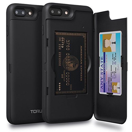TORU CX PRO für iPhone 8 Plus/iPhone 7 Plus Hülle Wallet | Stoßfeste Schutzhülle mit verstecktem Kartenhalter und Kartenfach | Spiegel inklusive - Schwarz TORU CX PRO für iPhone 8 Plus/iPhone 7 Plus Hülle Wallet | Stoßfeste Schutzhülle mit verstecktem Kartenhalter und Kartenfach | Spiegel inklusive - Schwarz von TORU