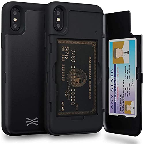 TORU CX PRO für iPhone X/iPhone XS Hülle Brieftasche mit verstecktem Kartenhalter und Ausweis Kartenfach Abdeckung - Schutzhülle Inklusive Spiegel - Schwarz TORU CX PRO für iPhone X/iPhone XS Hülle Brieftasche mit verstecktem Kartenhalter und Ausweis Kartenfach Abdeckung - Schutzhülle Inklusive Spiegel - Schwarz von TORU