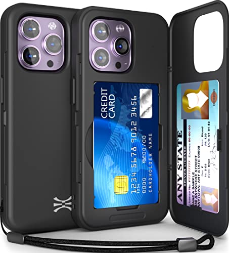 TORU CX Slim für iPhone 14 Pro Max Hülle Wallet | Stoßfeste Schutzhülle mit verstecktem Kartenhalter und Kartenfach | Spiegel und Handschlaufe inklusive - Schwarz TORU CX Slim für iPhone 14 Pro Max Hülle Wallet | Stoßfeste Schutzhülle mit verstecktem Kartenhalter und Kartenfach | Spiegel und Handschlaufe inklusive - Schwarz von TORU