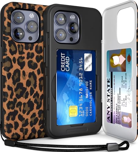 TORU CX Slim für iPhone 15 Pro Hülle Wallet | Stoßfeste Schutzhülle mit verstecktem Kartenhalter und Kartenfach | Spiegel und Handschlaufe inklusive - Leopard TORU CX Slim für iPhone 15 Pro Hülle Wallet | Stoßfeste Schutzhülle mit verstecktem Kartenhalter und Kartenfach | Spiegel und Handschlaufe inklusive - Leopard von TORU