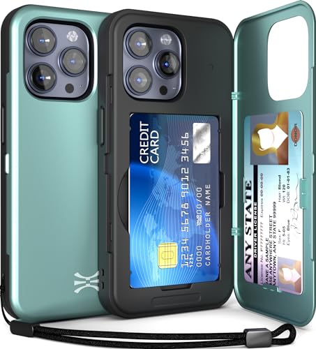 TORU CX Slim für iPhone 15 Pro Hülle Wallet | Stoßfeste Schutzhülle mit verstecktem Kartenhalter und Kartenfach | Spiegel und Handschlaufe inklusive - Grün TORU CX Slim für iPhone 15 Pro Hülle Wallet | Stoßfeste Schutzhülle mit verstecktem Kartenhalter und Kartenfach | Spiegel und Handschlaufe inklusive - Grün von TORU