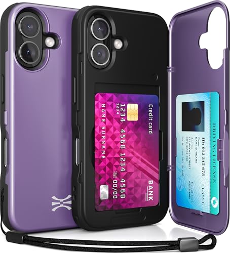 TORU CX Slim für iPhone 16 Hülle Wallet | Stoßfeste Schutzhülle mit verstecktem Kartenhalter und Kartenfach | Spiegel und Handschlaufe inklusive - Lila TORU CX Slim für iPhone 16 Hülle Wallet | Stoßfeste Schutzhülle mit verstecktem Kartenhalter und Kartenfach | Spiegel und Handschlaufe inklusive - Lila von TORU