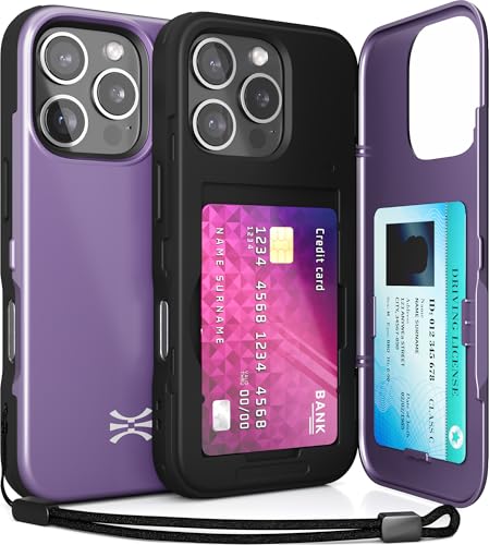 TORU CX Slim für iPhone 16 Pro Hülle Wallet | Stoßfeste Schutzhülle mit verstecktem Kartenhalter und Kartenfach | Spiegel und Handschlaufe inklusive - Lila TORU CX Slim für iPhone 16 Pro Hülle Wallet | Stoßfeste Schutzhülle mit verstecktem Kartenhalter und Kartenfach | Spiegel und Handschlaufe inklusive - Lila von TORU