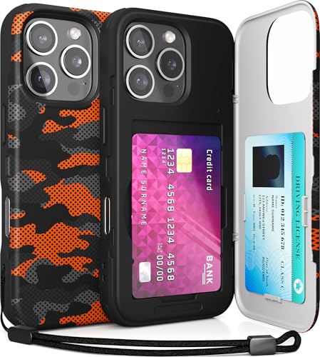 TORU CX Slim für iPhone 16 Pro Hülle Wallet | Stoßfeste Schutzhülle mit verstecktem Kartenhalter und Kartenfach | Spiegel und Handschlaufe inklusive - Tarnung TORU CX Slim für iPhone 16 Pro Hülle Wallet | Stoßfeste Schutzhülle mit verstecktem Kartenhalter und Kartenfach | Spiegel und Handschlaufe inklusive - Tarnung von TORU