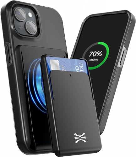 TORU MX PRO für iPhone 13 Mini Wallet Case | Zweilagige Schutzhülle mit stoßfestem Schutz | Integrierte Magnete kompatibel mit MagSafe | Abnehmbarer Kartenhalter für 3 Karten - Schwarz TORU MX PRO für iPhone 13 Mini Wallet Case | Zweilagige Schutzhülle mit stoßfestem Schutz | Integrierte Magnete kompatibel mit MagSafe | Abnehmbarer Kartenhalter für 3 Karten - Schwarz von TORU