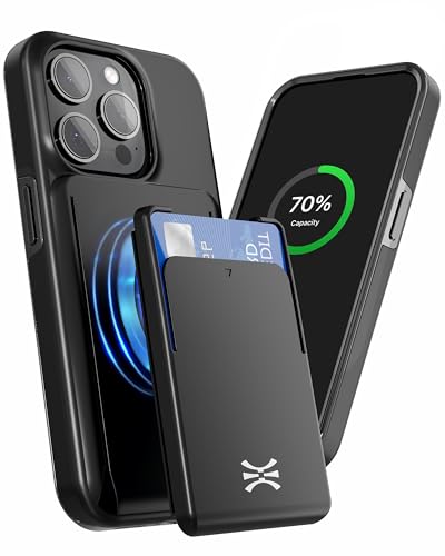 TORU MX PRO für iPhone 13 Pro Wallet Case | Zweilagige Schutzhülle mit stoßfestem Schutz | Integrierte Magnete kompatibel mit MagSafe | Abnehmbarer Kartenhalter für 3 Karten - Schwarz TORU MX PRO für iPhone 13 Pro Wallet Case | Zweilagige Schutzhülle mit stoßfestem Schutz | Integrierte Magnete kompatibel mit MagSafe | Abnehmbarer Kartenhalter für 3 Karten - Schwarz von TORU