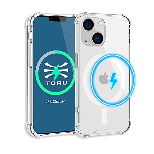TORU MX Slim für iPhone 13 Hülle Transparent, Kompatibel mit MagSafe | Stoßfeste Air Bumper Schutzhülle mit kratzfester Rückseite Handyhülle | Handschlaufe Enthalten - Klar von TORU