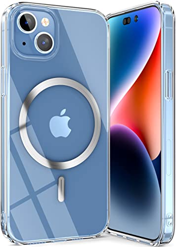 TORU MX Slim für iPhone 14 Hülle Transparent, Kompatibel mit MagSafe | Stoßfeste Air Bumper Schutzhülle mit kratzfester Rückseite Handyhülle | Handschlaufe Enthalten - Klar TORU MX Slim für iPhone 14 Hülle Transparent, Kompatibel mit MagSafe | Stoßfeste Air Bumper Schutzhülle mit kratzfester Rückseite Handyhülle | Handschlaufe Enthalten - Klar von TORU