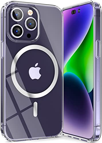 TORU MX Slim für iPhone 14 Pro Max Hülle Transparent, Kompatibel mit MagSafe | Stoßfeste Air Bumper Schutzhülle mit kratzfester Rückseite Handyhülle | Handschlaufe Enthalten - Klar TORU MX Slim für iPhone 14 Pro Max Hülle Transparent, Kompatibel mit MagSafe | Stoßfeste Air Bumper Schutzhülle mit kratzfester Rückseite Handyhülle | Handschlaufe Enthalten - Klar von TORU