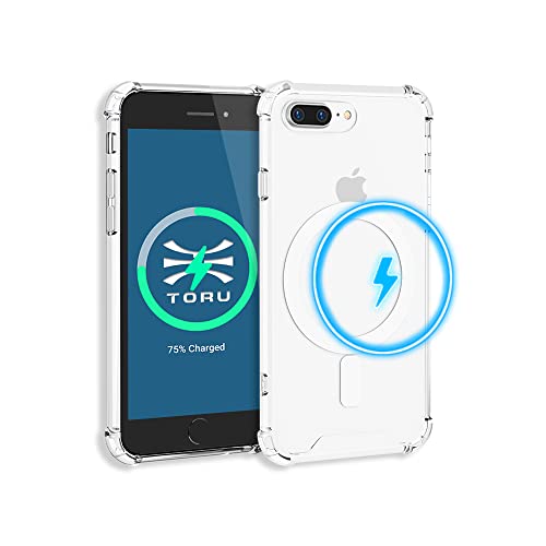 TORU MX Slim für iPhone 8 Plus Hülle Transparent, Kompatibel mit MagSafe | Stoßfeste Air Bumper Schutzhülle mit kratzfester Rückseite Handyhülle | Handschlaufe Enthalten - Klar TORU MX Slim für iPhone 8 Plus Hülle Transparent, Kompatibel mit MagSafe | Stoßfeste Air Bumper Schutzhülle mit kratzfester Rückseite Handyhülle | Handschlaufe Enthalten - Klar von TORU