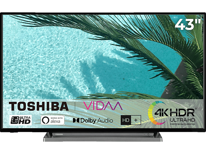 TOSHIBA 43UV3463DA MB180V LED TV (Flat, 43 Zoll / 108 cm, UHD 4K, SMART TV) von TOSHIBA