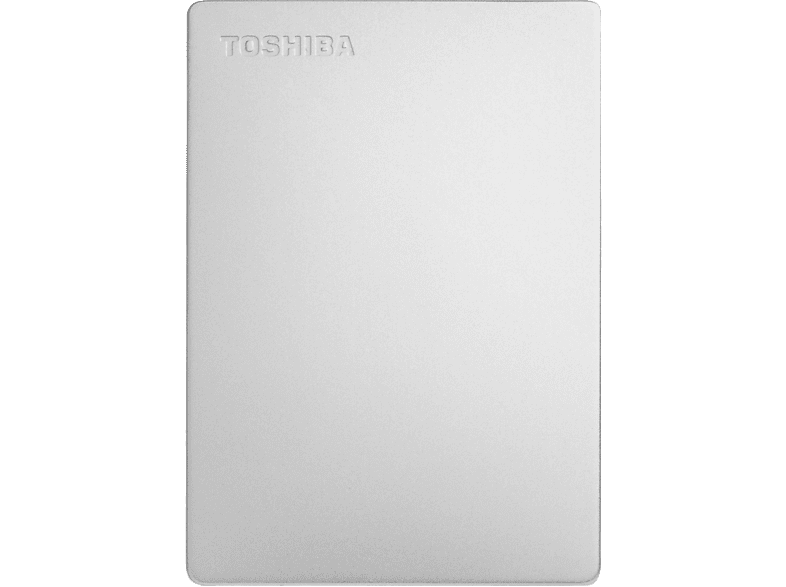 TOSHIBA Canvio Slim (2018) Festplatte, 1 TB HDD, 2,5 Zoll, extern, Silber von TOSHIBA