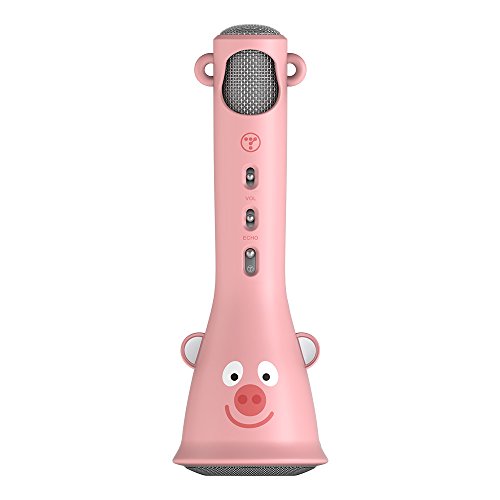 TOSING Karaoke-Mikrofon für Kinder drahtlose Mikrofon Singing Machine kompatibel zu Tv/Tablet/Android Smartphone, Jungen und Mädchen Geburtstag (Rosa) von TOSING