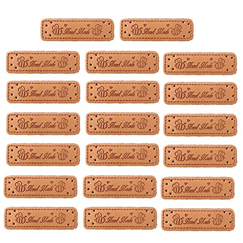 20 Pc/Set Handgefertigte Leder Etiketten Name-umbau-flecken Personalisierte Kleidung Label Loch 1.5 * 5cm von TOSSPER