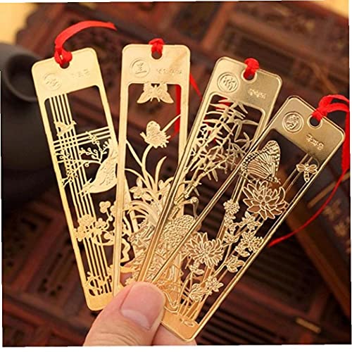 4pcs Metall Lesezeichen Schöne Chinesischen Stil Retro Feine Lesezeichen Studenten- Und Schul Stationery Zufall Stil von TOSSPER