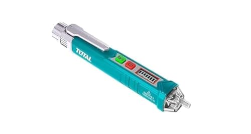 TOTAL - Spannungsprüfer | 12V bis 1000V AC | Automatischer Sensor | LED-Anzeige | Niederspannungsanzeige | Inklusive 2 AAA-Batterien | Blau von TOTAL