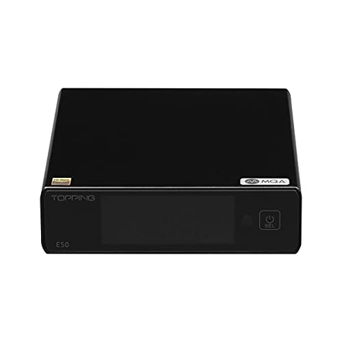 TOPPING E50 DAC Compact Hi-Res Desktop mit ESS9068AS Chip (schwarz) von TOTAUDIO