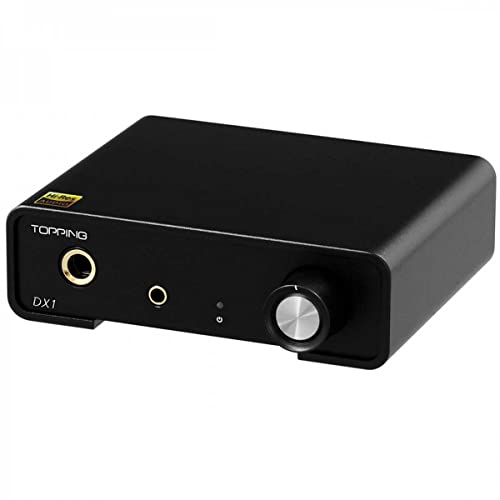 TOTAUDIO Topping DX1 DAC/Amp für Kopfhörer mit kompaktem Format, Schwarz von TOTAUDIO