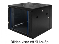 19” wall cabinet, 12U, 600 × 600, glass door, black 19” wall cabinet, 12U, 600 × 600, glass door, black von TOTEN