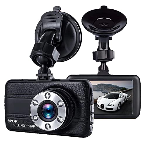 Auto-Fahrvideorecorder, TOTMOX 1080P HD Dashcam-Fahrvideorecorder DVR-Kamera, 170 ° Weitwinkel-Bewegungserkennungsschleifenaufnahme USB-Aufladung von TOTMOX