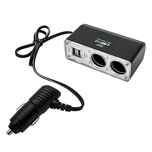 TOTMOX 12V 60W USB Auto-Ladegerät-Adapter, 2 Port USB Auto Zigarettenanzünder Telefon Ladegerät, Mini Größe leicht zu tragen von TOTMOX