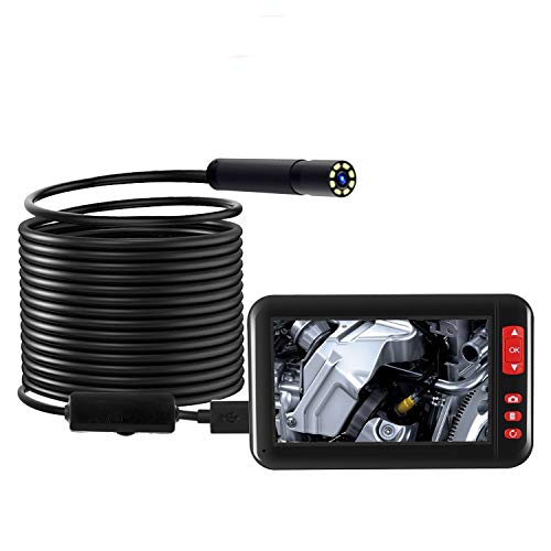 TOTMOX Auto Monitor 4.3 Zoll F200 HD 1080P LCD Display USB Endoskop Ladeschlauch Endoskopische Inspektionskamera Inspektionskamera Autorohr Reparatur Werkzeug Kabellänge 2m von TOTMOX