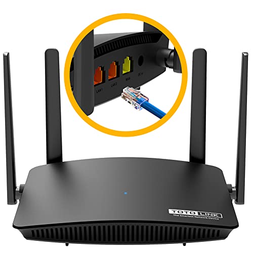 TOTOLINK A720R WiFi Router AC1200 Dual Band 2.4GHz 300Mbps 5GHz 867Mbps WLAN Router 1167Mbps Beamforming IPTV Unterstützung VLAN 4 Betriebsarten Internet Router VPN Router von TOTOLINK