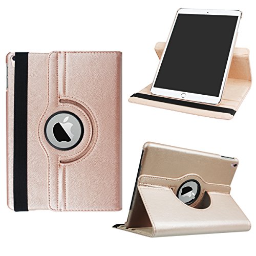 TOTOOSE iPad Pro 10,5 Zoll 2017 Hülle, Premium PU Leder Brieftasche Tasche Flip Cover Case Anti-Scratch Defender Cover Zubehör für iPad Pro 10,5 Zoll 2017 (Rotgold) von TOTOOSE