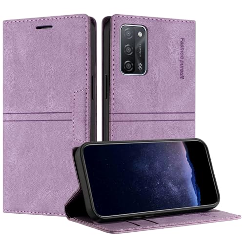 TOUCASA Handyhülle für Oppo A16/A16S/A54 4G/A55 5G, PU Leder Brieftasche Flip Stoßfest Hülle, mit [Kartenfächer] [Magnetverschluss] [Ständer] Kompatibel mit Oppo A16 (Lila) von TOUCASA