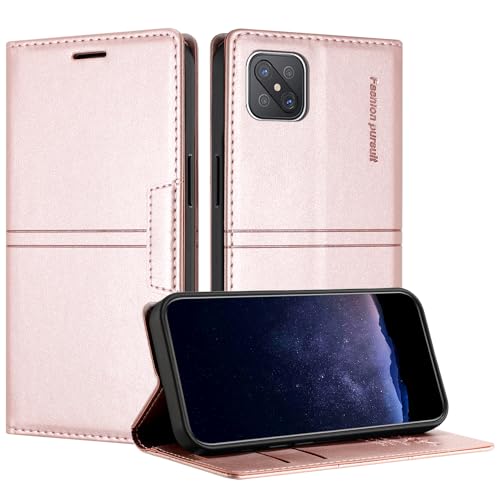 TOUCASA Handyhülle für Oppo A92S / Oppo Reno 4Z 5G, PU Leder Brieftasche Flip Stoßfest Hülle, mit [Kartenfächer] [Magnetverschluss] [Ständer] Kompatibel mit Oppo A92S (Rosa) von TOUCASA