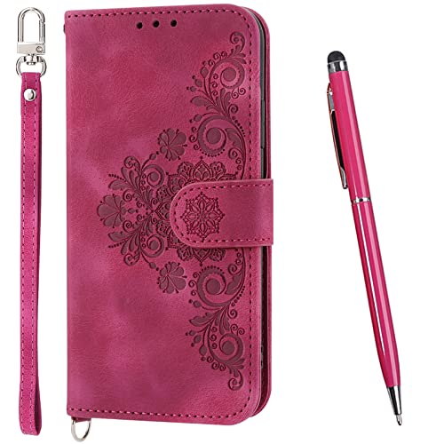 TOUCASA Kompatibel mit iPhone 14 Hülle, Handyhülle iPhone 14 (6,1 Zoll), PU Leder Flip Klappbar Magnetische Wallet Tasche Standfunktion Kartenfach Schutzhülle Flipcase Klapphülle (Rot) von TOUCASA