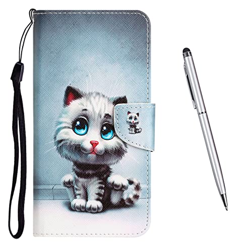 TOUCASA Kompatibel mit iPhone 14 Plus (6,7 Zoll) Hülle, iPhone 14 Plus PU Leder Wallet Ständer Case, mit Muster Motiv Stoßfest Cover Klappbar Flip Klapphülle mit Kartenfächern (Kat 2) von TOUCASA