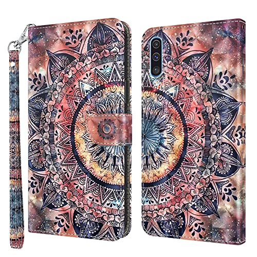 TOUCASACHOICE Kompatible mit Samsung Galaxy A30S/A50S/A50 Hülle, Handyhülle Samsung Galaxy A30S/A50S/A50, 3D Leder Flip Wallet Magnet Ständer Kartenfach Case Schutzhülle Klapphülle (Mandala) von TOUCASACHOICE