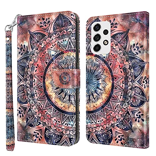 TOUCASACHOICE Kompatible mit Samsung Galaxy A52S 5G/ A52 4G/5G Hülle, Klappbar Handyhülle 3D Leder Flip Wallet Magnet Ständer Kartenfach Case Tasche Schutzhülle Klapphülle (Mandala) von TOUCASACHOICE