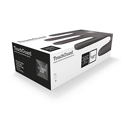 TouchGuard Black Einweg-Nitrilhandschuhe, Puderfrei und Latexfrei, Karton mit 100 Stück, Größe L von TOUCHGUARD
