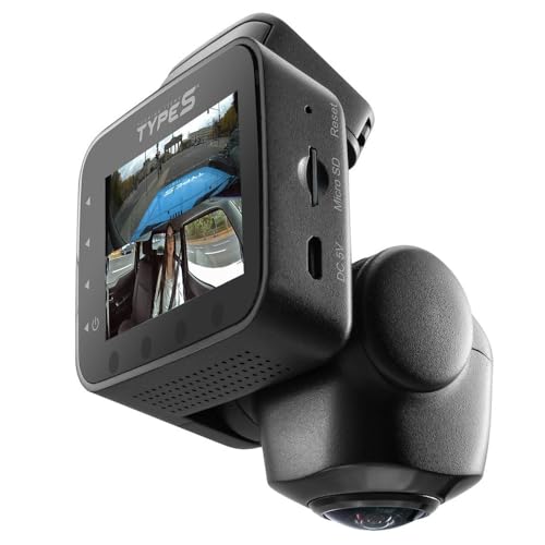 TravCa Dash 360 | Dashcam 360 Grad Rundum Blick Vorne, Hinten & Seite | 1080p Full HD Autokamera | App Steuerung mit 7 Ansichten | 24/7 Aufnahme beim Fahren & Parken | Sicher auf Tour von TOURING ITEMS TYPES