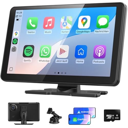 TOUTBIEN 9" Autoradio mit Kabelloses CarPlay & Android Auto, 4K Dashcam Loop-Aufnahme, MirrorLink, GPS Navigation, Sprachassistent, Bluetooth Freisprecheinrichtung, 64GB Karte für Auto PKW LKW WoMo TOUTBIEN 9" Autoradio mit Kabelloses CarPlay & Android Auto, 4K Dashcam Loop-Aufnahme, MirrorLink, GPS Navigation, Sprachassistent, Bluetooth Freisprecheinrichtung, 64GB Karte für Auto PKW LKW WoMo von TOUTBIEN