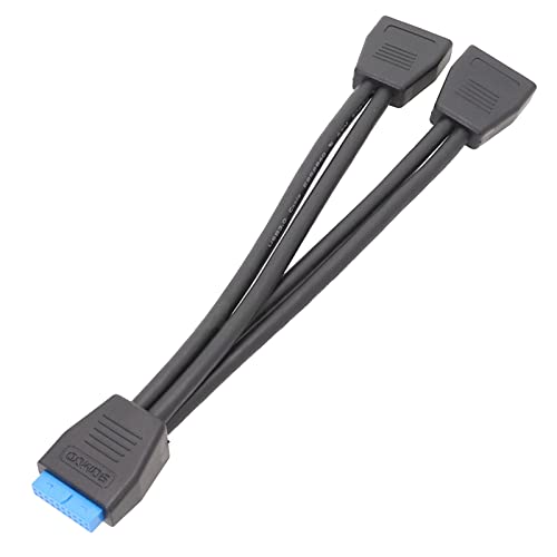 TOWARDSNAN USB Header Erweiterungskabel 19/20 Pin 1 Bis 2 Y Splitter Interner Erweiterungsadapter von TOWARDSNAN