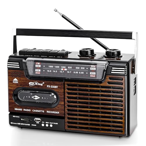 Towear Tragbarer Bandspieler, tragbarer Retro-Bandspieler, Boombox, Unterstützung für die Wiedergabe von Vinta SD/MMC/USB/VINA, AM/FM/SW-Bandradio, eingebaute Lautsprecher Towear Tragbarer Bandspieler, tragbarer Retro-Bandspieler, Boombox, Unterstützung für die Wiedergabe von Vinta SD/MMC/USB/VINA, AM/FM/SW-Bandradio, eingebaute Lautsprecher von TOWEAR