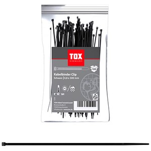 100 TOX Kabelbinder Clip schwarz von TOX