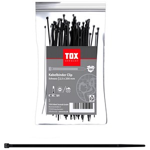 100 TOX Kabelbinder Clip schwarz von TOX