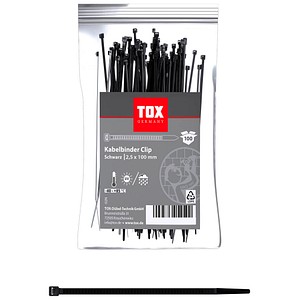 100 TOX Kabelbinder Clip schwarz von TOX