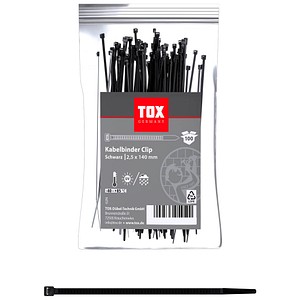 100 TOX Kabelbinder Clip schwarz von TOX
