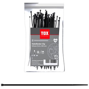 100 TOX Kabelbinder Clip schwarz von TOX