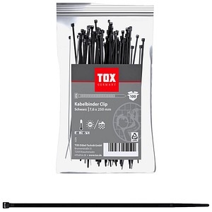 100 TOX Kabelbinder Clip schwarz von TOX